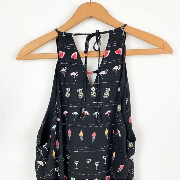 Finn & Grace Tropical Beach Vacation Print Mini Dress Sz M - Picture 4 of 8